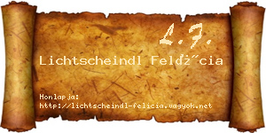 Lichtscheindl Felícia névjegykártya